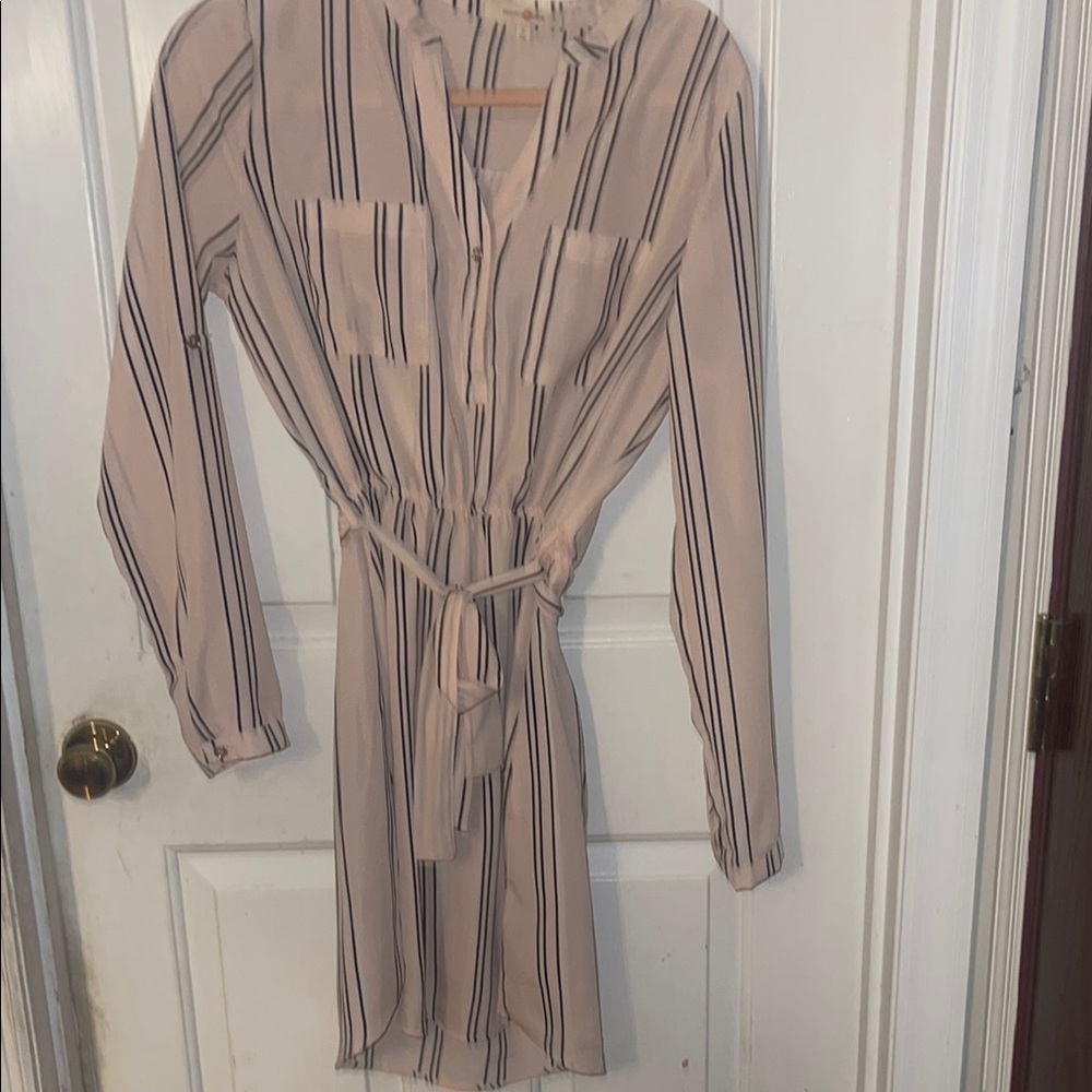 Striped Long Sleeve Dress